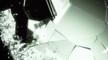 Çökerttiğini ve ağır çekimde kırık cam