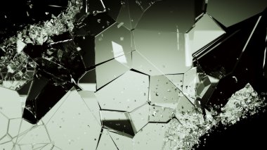 Shattered or cracked glass pieces clipart