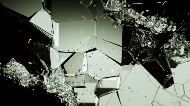 Kırık veya kırık cam parçaları