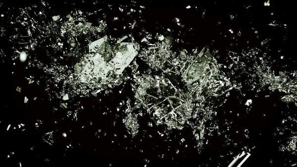 Piezas de vidrio partido o agrietado —  Fotos de Stock