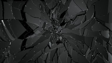 Yıkıldı veya bölünmüş cam