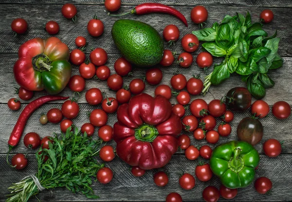 Vegetables on wooden table — Stock Photo, Image