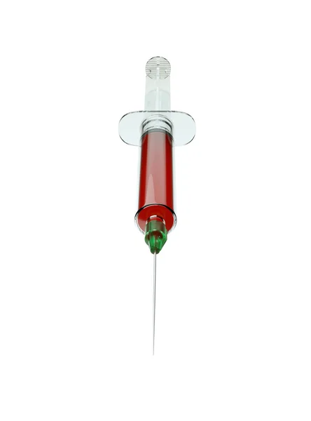 Medical squirt or syringe with drugs — Stock Photo, Image