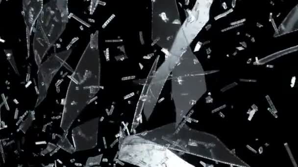 Broken and Shattered glass — Stock Video