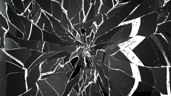 Bölünmüş veya beyaz kırık cam parçaları. Büyük kararlılık