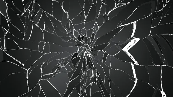 Pieces of cracked glass — Stock Photo, Image