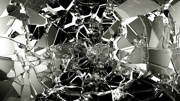 Broken and cracked glass — Stock Photo, Image