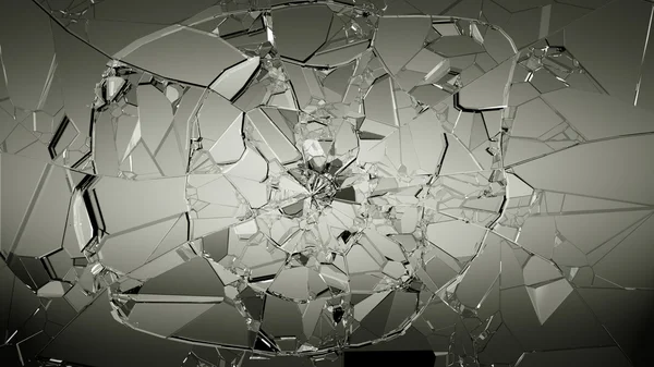 Pieces of cracked glass — Stock Photo, Image