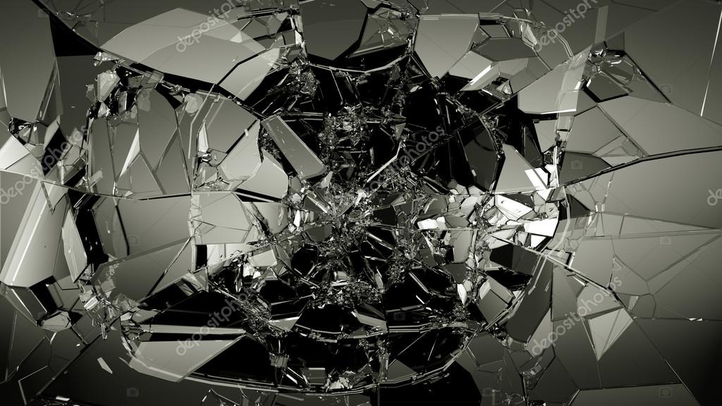 broken glass pieces art