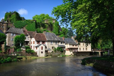 Segur-le-Chateau, medieval village in France clipart