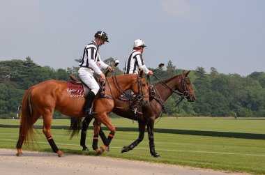 Horse polo umpires clipart