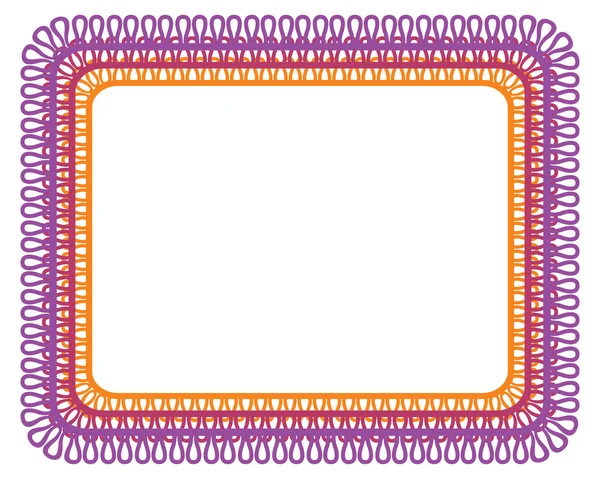Vector decorative frame on white background — Stock Vector