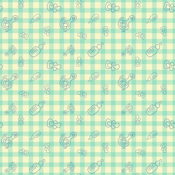 Fondo sin costura vectorial para bebé — Vector de stock