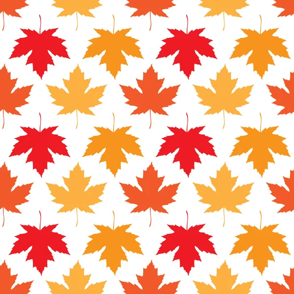 Vector seamless wallpaper. Autumn maple leaves — Stock Vector