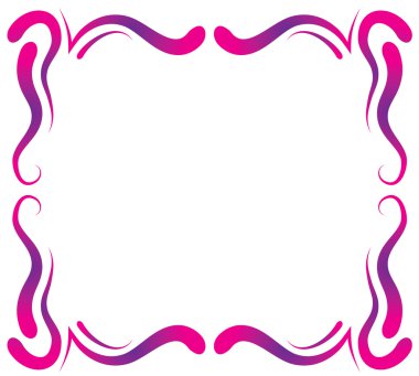 vektör çerçeve swirls ile. Çizim eller