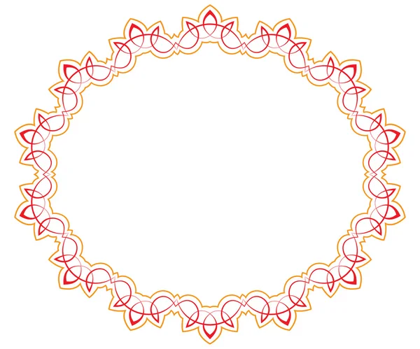 Openwork rojo naranja vector marco — Archivo Imágenes Vectoriales