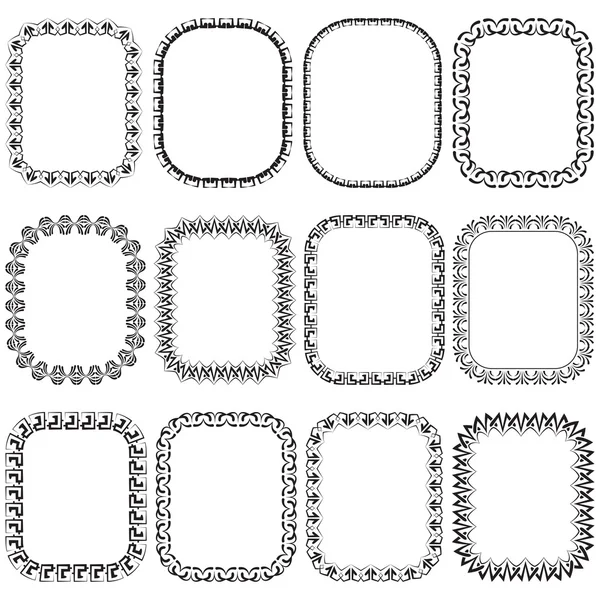 Set openwork vector frame for design — Stock Vector