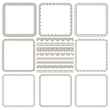 zarif kesintisiz Kenarlıklar ve çerçeve kümesi