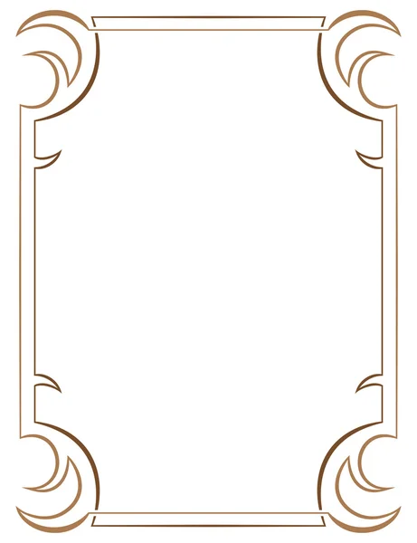 Vector simple vertical two-layer frame on white — Stock Vector