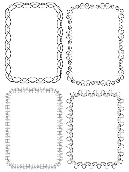 Set vectorial de cadre elegante pe un fundal alb — Vector de stoc