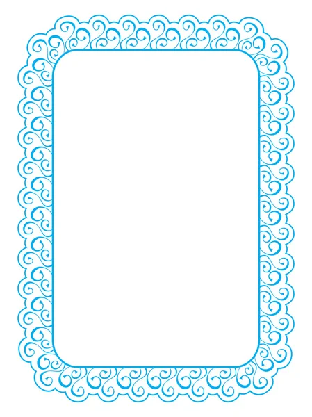 Blue elegant frame on white background — Stock Vector