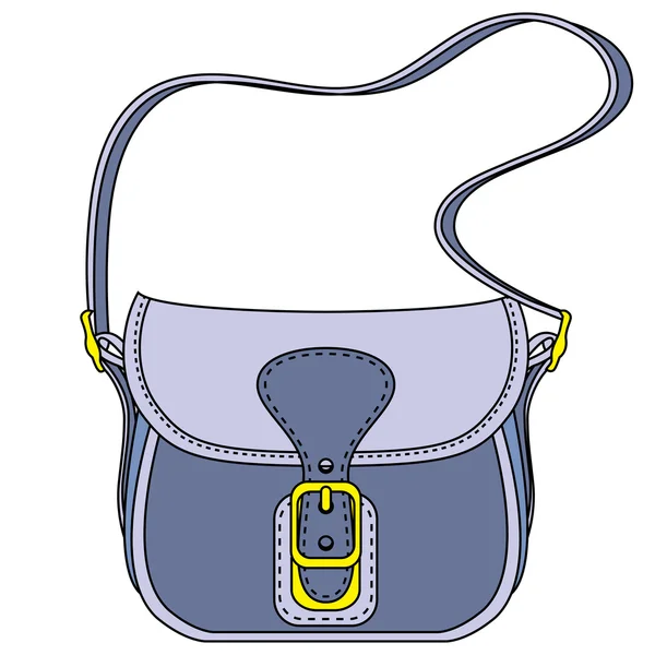 Vektor blaue Damenhandtasche — Stockvektor