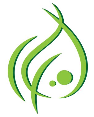 Vektör simgesi. Beyaz bir arka plan üzerinde yaprak