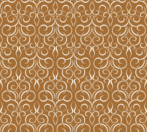 Repeating pattern on a brown. seamless wallpaper — Stock Vector