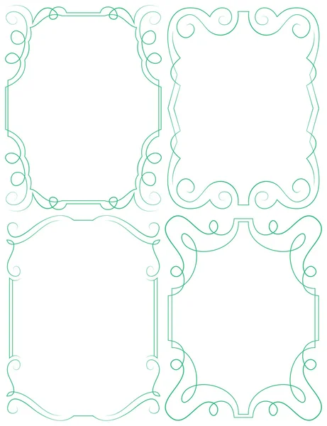 Cadres vectoriels délicats. Sur fond blanc — Image vectorielle