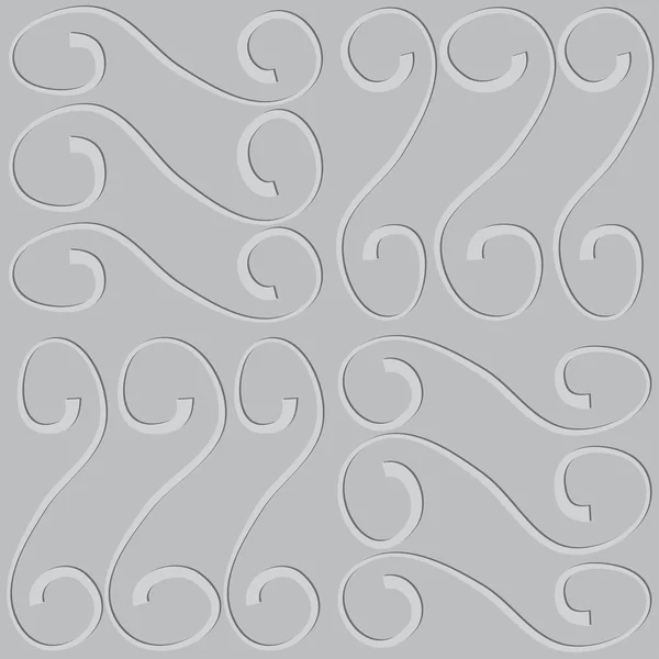 Embossed pattern on seamless gray vector background — Stock Vector