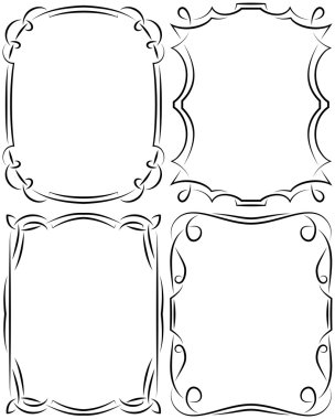 set of frames design elements. Editable vector file
