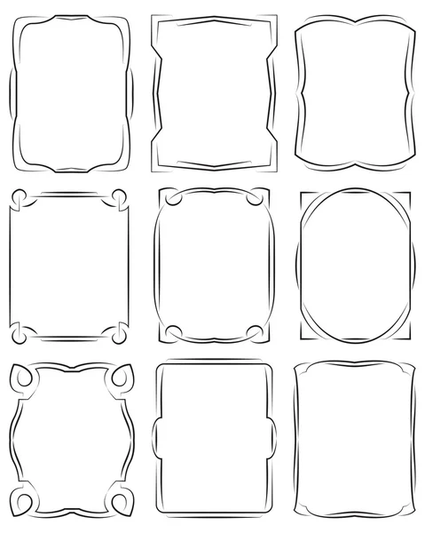 set of frames design elements. Editable vector file