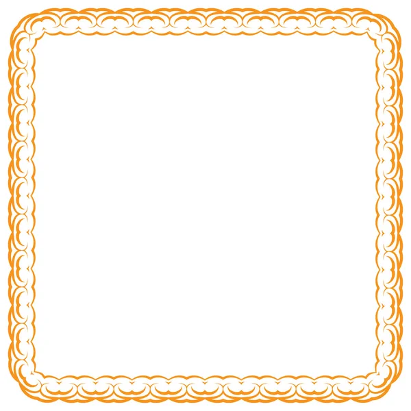 Vector oranje frame op witte achtergrond — Stockvector