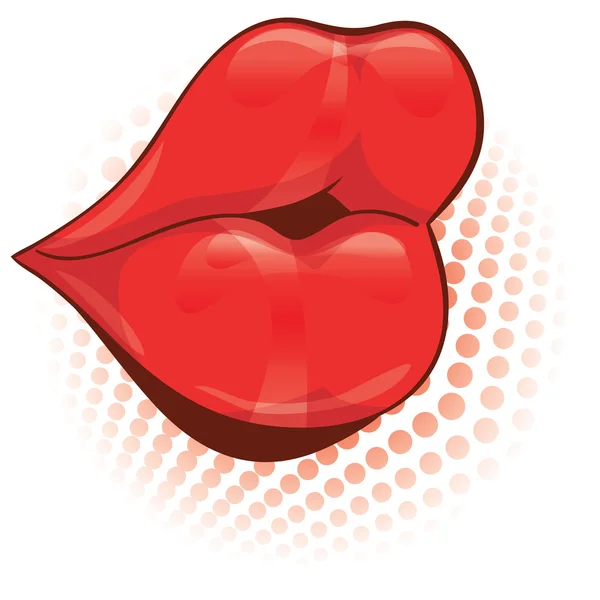 Vector illustration. Sexy red female lips — Stock Vector