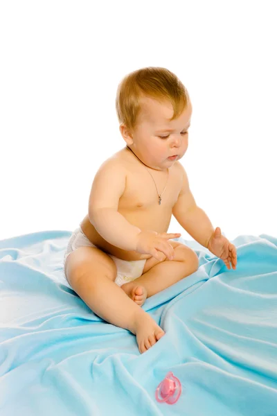 Baby in diapers. Studio — Stock Photo, Image