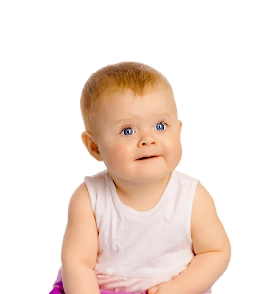 Portrait of baby girl. Studio. Isolated — Stock Photo, Image