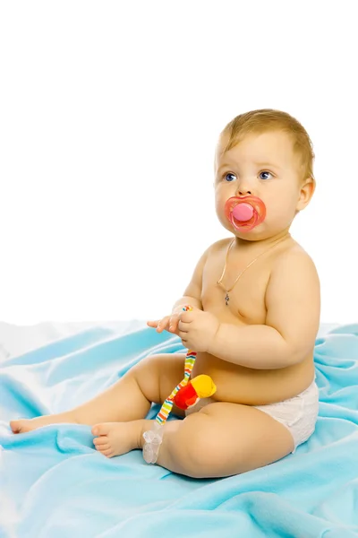 Baby in diapers — Stock Photo, Image