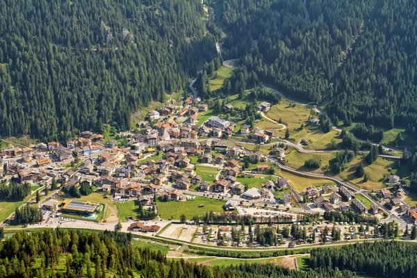 Canazei aerial view — Stock Photo, Image