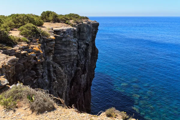 Mezzaluna cliff in San Pietro isle — Stock Photo, Image
