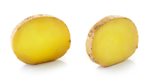 Potato slices on white background — Stock Photo, Image