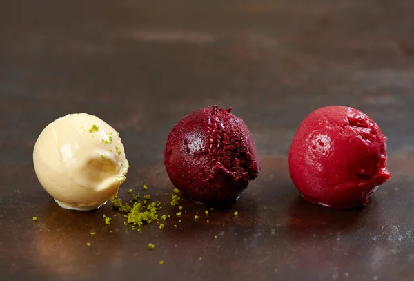 Palline gelato e sorbetto — Foto Stock