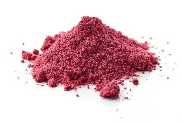 Heap Dried Beet Root Powder Macro Isolated White Background Selective — Foto Stock