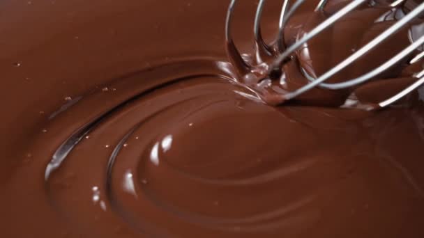 Close Chocolate Derretido Movimento Sllow — Vídeo de Stock