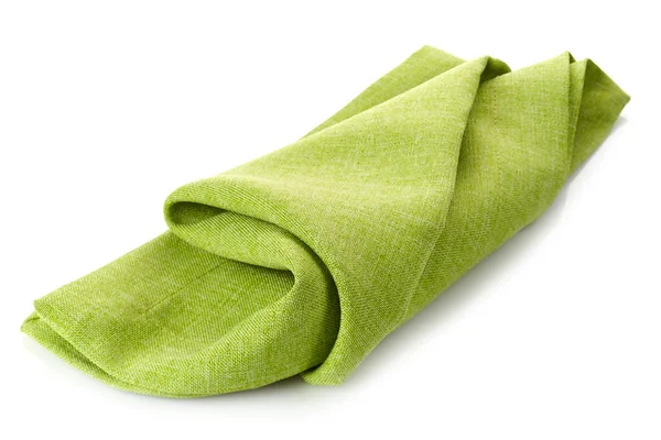 Green cotton napkin — Stock Photo, Image