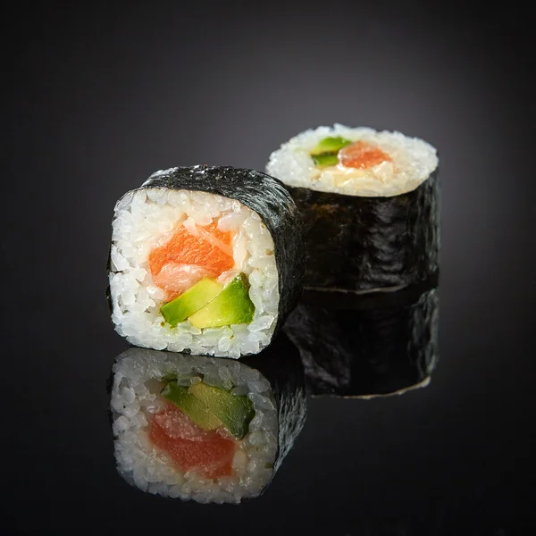 Sushi with salmon and avocado — Stock Photo, Image