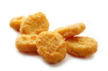 Chicken nuggets isolated on white clipart