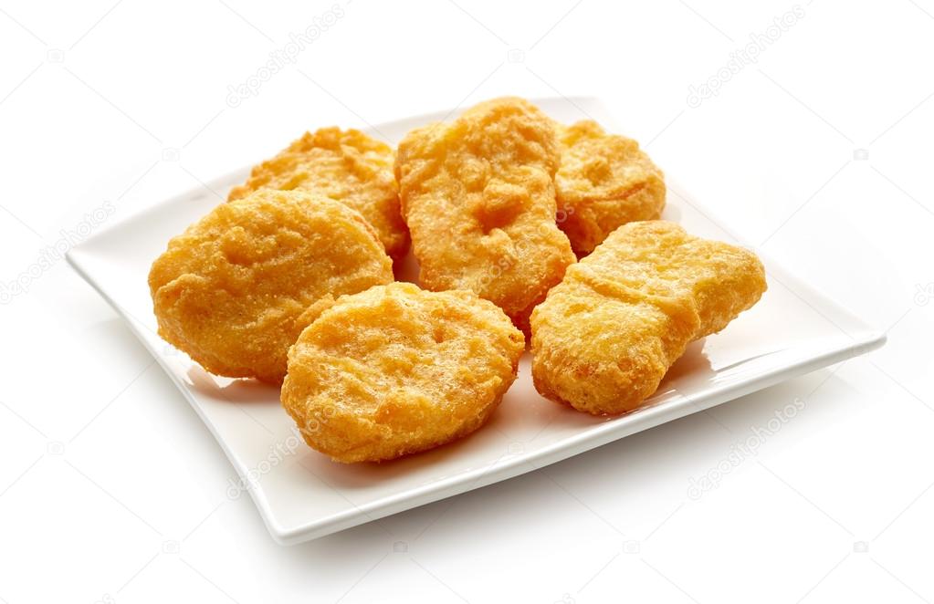 Plate of chicken nuggets