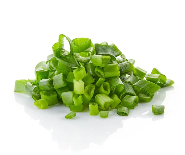 Heap of chopped spring onions — Stock Photo, Image