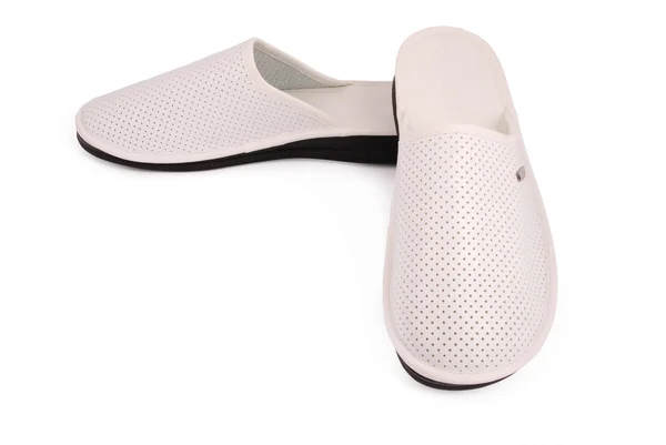 Men white slipper — Stock Photo, Image