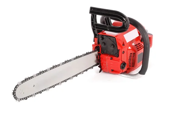 Red professional chainsaw — Stock Photo, Image